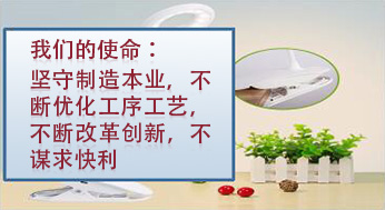 我們的使命：堅(jiān)守制造本業(yè)，不斷優(yōu)化工序工藝，不斷改革創(chuàng)新，不謀求快利